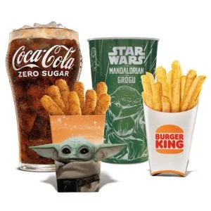Burger King 12 Pc. Grogu's Garlic Chicken Fries with Collectible Cup Medium Combo
