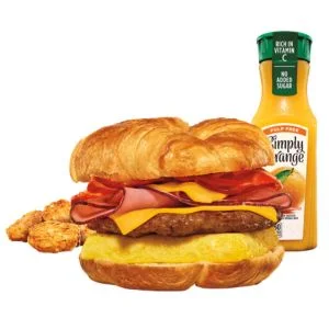 Burger King Fully Loaded Croissan'wich Meal