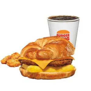 Burger King Sausage, Egg & Cheese Croissan'wich Meal Small
