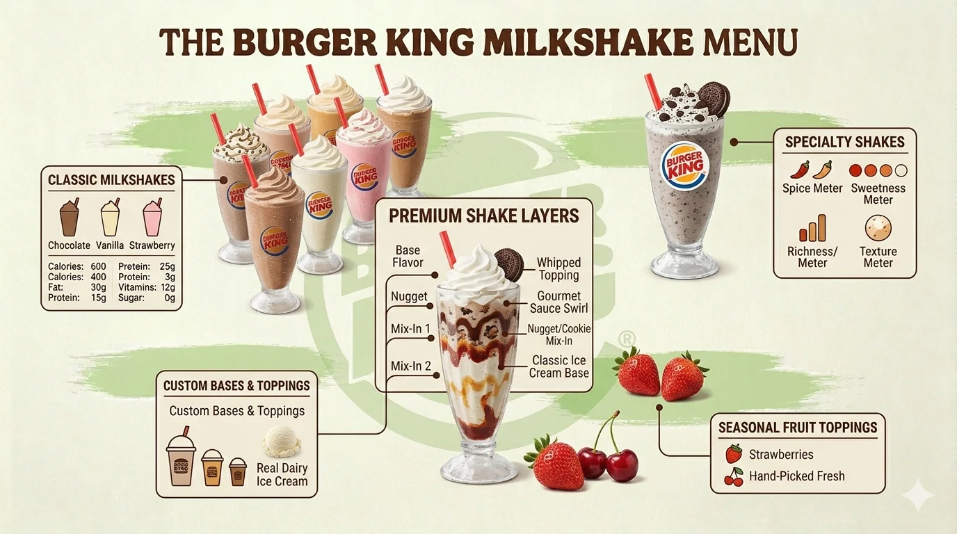 Burger King Milkshakes Menu 2026: Flavors, Sizes & Prices