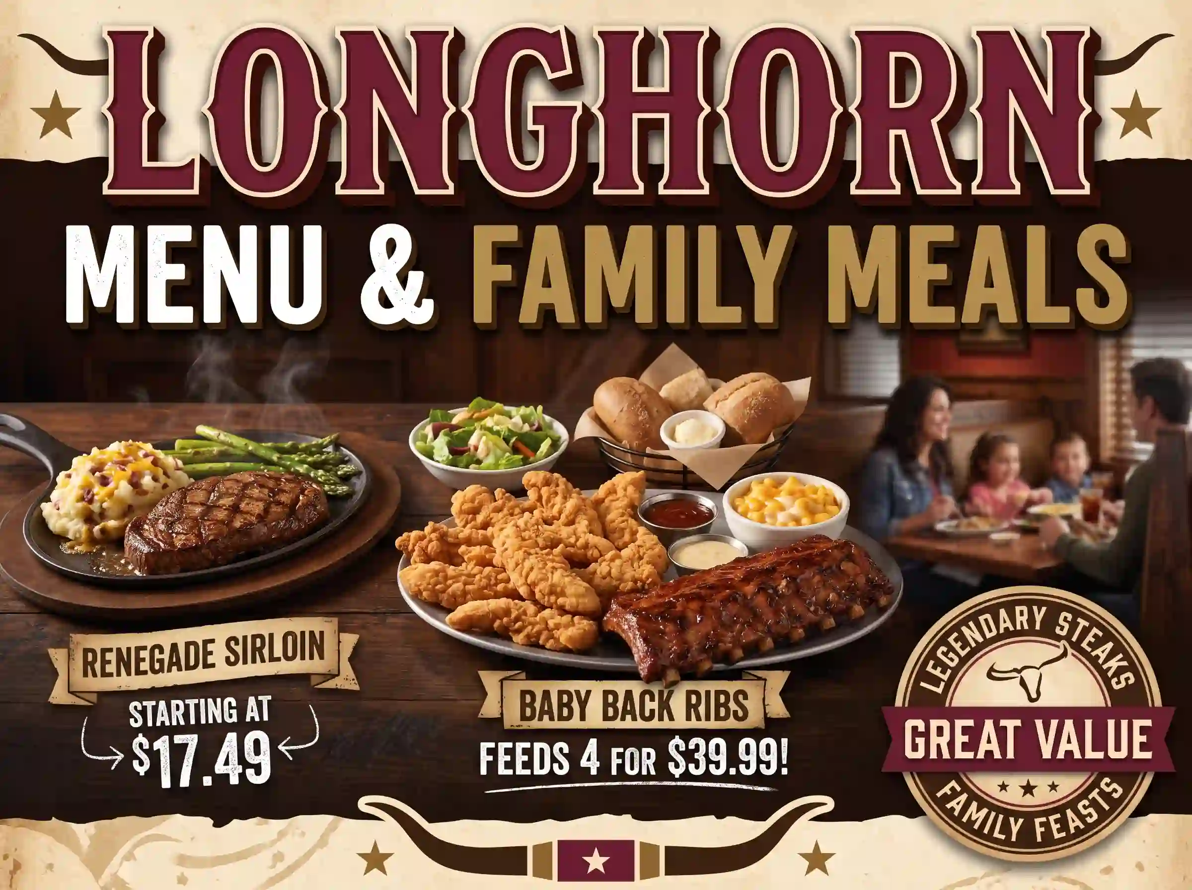 LongHorn Steakhouse Menu